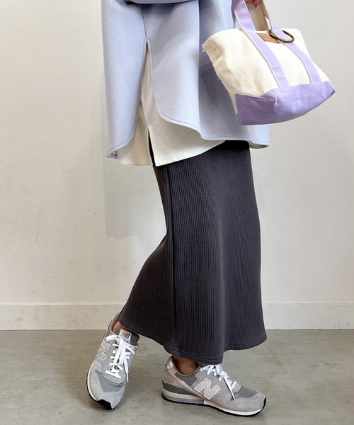 PICHI（ピイチ）の「丈が選べるワッフルタイトスカート（スカート・レディース・アイボリー/チャコール・S/M/M/L）」の14枚目の写真