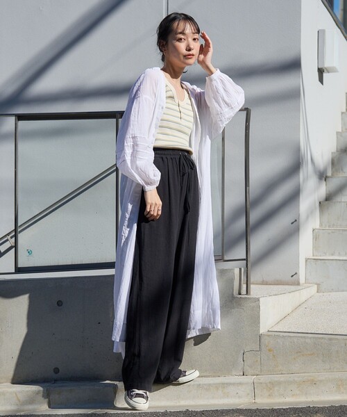 FREAK'S STORE（フリークスストア）の「ワッフルタンクトップ（タンクトップ・レディース・チャコール/ブルー/グリーン/レッド/オフホワイト・ﾌﾘ-）」の14枚目の写真