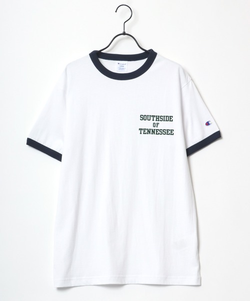 【関税込み】x Champion 刺繍入りコットンTシャツ Champion tシャツ Champion/チャンピオン コットンUSA カレッジ