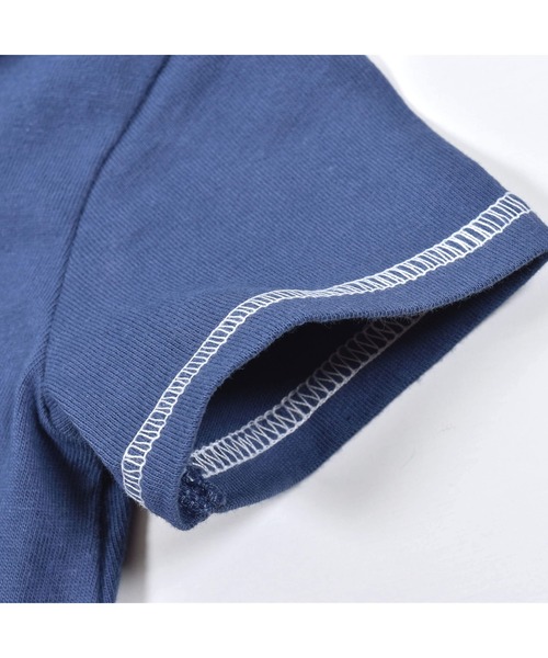 SLAP SLIP BABY（スラップスリップベビー）の「SLAPSLIPBABY/襟付きアニマルくるまプリント半袖ロンパースベビー(60~80cm)（ロンパース・キッズ・ネイビー/ホワイト・60/70/80）」の10枚目の写真