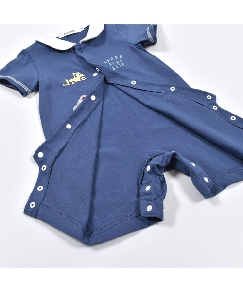 SLAP SLIP BABY（スラップスリップベビー）の「SLAPSLIPBABY/襟付きアニマルくるまプリント半袖ロンパースベビー(60~80cm)（ロンパース・キッズ・ネイビー/ホワイト・60/70/80）」の18枚目の写真