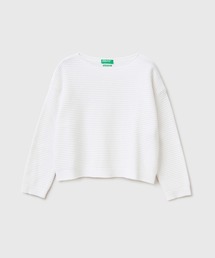 キッズコットンアクリルクルーネックニット・セーターG