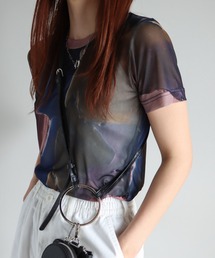 COURO | アート柄シアーＴシャツ(Tシャツ/カットソー)