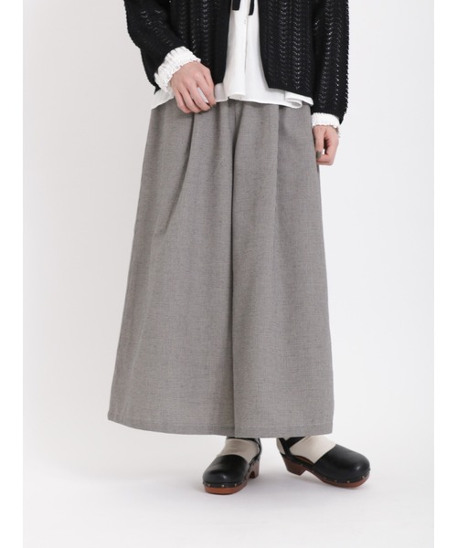 Samansa Mos2（サマンサ モスモス）の「柄アソートタックワイドパンツ（その他パンツ・レディース・チャコールグレー/ブラック/ベージュ・ﾌﾘ-）」の9枚目の写真