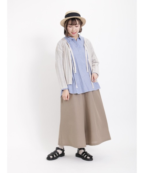 Samansa Mos2（サマンサ モスモス）の「柄アソートタックワイドパンツ（その他パンツ・レディース・チャコールグレー/ブラック/ベージュ・ﾌﾘ-）」の12枚目の写真