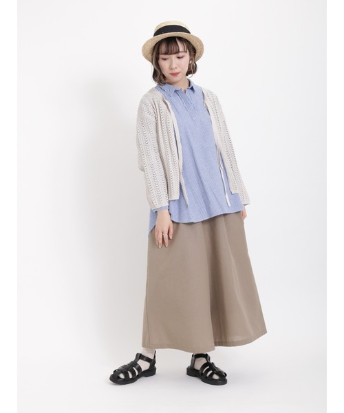 Samansa Mos2（サマンサ モスモス）の「柄アソートタックワイドパンツ（その他パンツ・レディース・チャコールグレー/ブラック/ベージュ・ﾌﾘ-）」の22枚目の写真