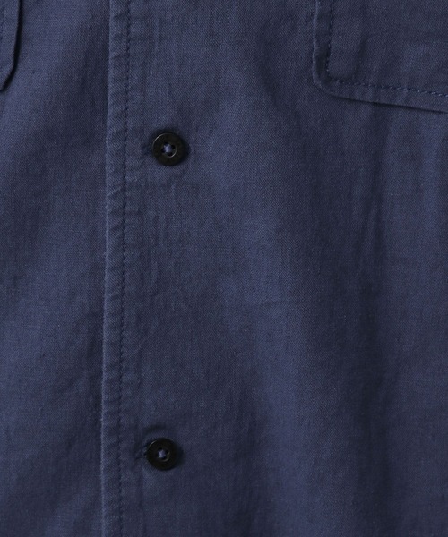 BAYFLOW（ベイフロー）の「ノルマンディーリネンオープンカラーシャツ（シャツ/ブラウス・メンズ・ライトブルー/チャコール/オフホワイト/ネイビー・SMALL/MEDIUM/LARGE）」の11枚目の写真