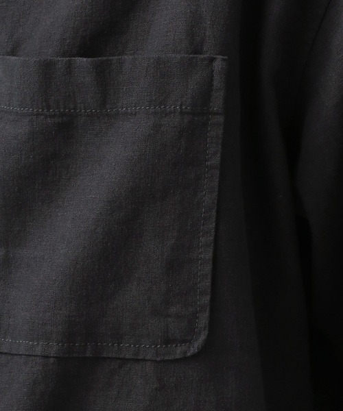 BAYFLOW（ベイフロー）の「ノルマンディーリネンオープンカラーシャツ（シャツ/ブラウス・メンズ・ライトブルー/チャコール/オフホワイト/ネイビー・SMALL/MEDIUM/LARGE）」の17枚目の写真