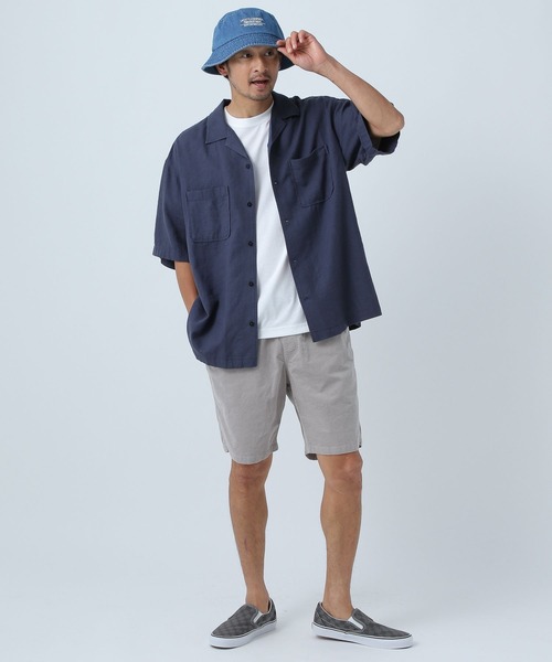 BAYFLOW（ベイフロー）の「ノルマンディーリネンオープンカラーシャツ（シャツ/ブラウス・メンズ・ライトブルー/チャコール/オフホワイト/ネイビー・SMALL/MEDIUM/LARGE）」の18枚目の写真