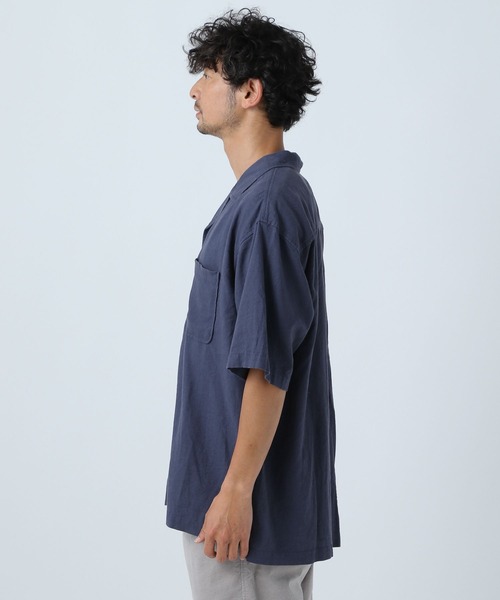 BAYFLOW（ベイフロー）の「ノルマンディーリネンオープンカラーシャツ（シャツ/ブラウス・メンズ・ライトブルー/チャコール/オフホワイト/ネイビー・SMALL/MEDIUM/LARGE）」の16枚目の写真