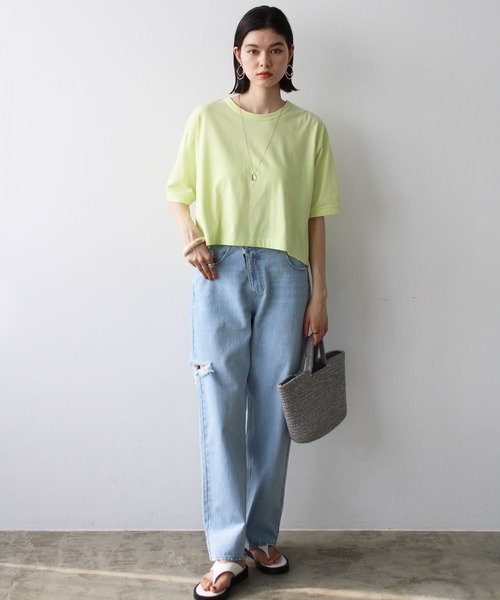 GeeRA（ジーラ）の「ウエストデザインダメージデニムパンツ（デニムパンツ・レディース・グレー/ブルー・MEDIUM/LARGE）」の5枚目の写真