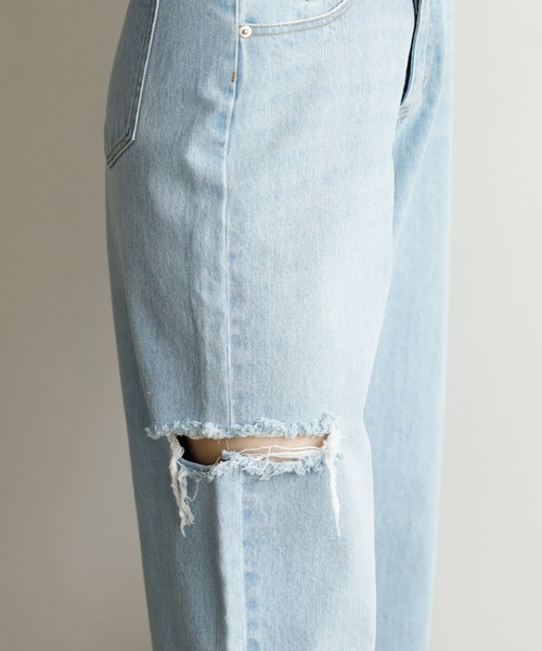 GeeRA（ジーラ）の「ウエストデザインダメージデニムパンツ（デニムパンツ・レディース・グレー/ブルー・MEDIUM/LARGE）」の18枚目の写真