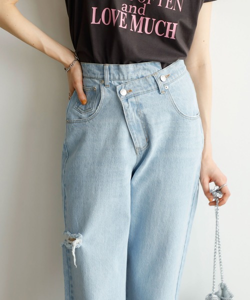 GeeRA（ジーラ）の「ウエストデザインダメージデニムパンツ（デニムパンツ・レディース・グレー/ブルー・MEDIUM/LARGE）」の17枚目の写真