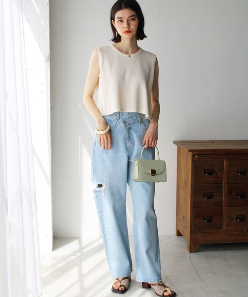 GeeRA（ジーラ）の「ウエストデザインダメージデニムパンツ（デニムパンツ・レディース・グレー/ブルー・MEDIUM/LARGE）」の20枚目の写真