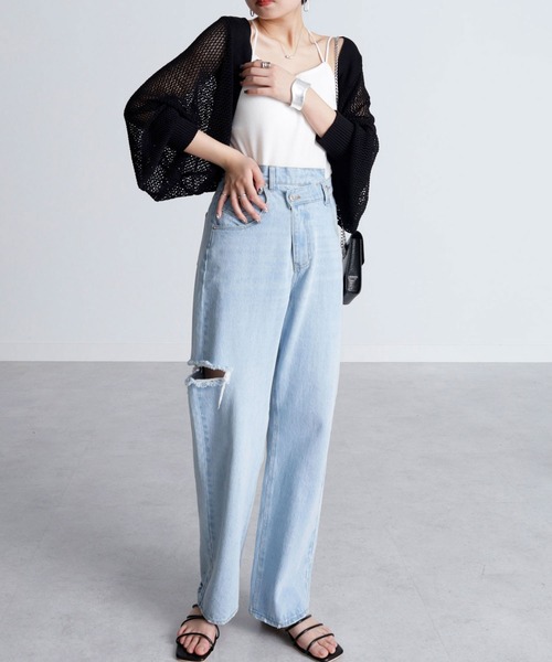 GeeRA（ジーラ）の「ウエストデザインダメージデニムパンツ（デニムパンツ・レディース・グレー/ブルー・MEDIUM/LARGE）」の19枚目の写真