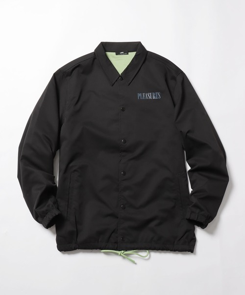 PLEASURES（プレジャー）の「PLEASURES/プレジャーズ BENDED COACH JACKET コーチジャケット ブランドロゴ グラフィック（ブルゾン・メンズ・ブラック・L/XL）」の7枚目の写真