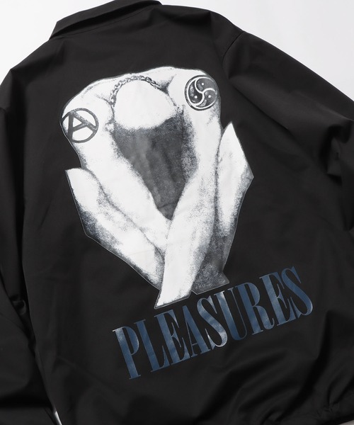PLEASURES（プレジャー）の「PLEASURES/プレジャーズ BENDED COACH JACKET コーチジャケット ブランドロゴ グラフィック（ブルゾン・メンズ・ブラック・L/XL）」の11枚目の写真