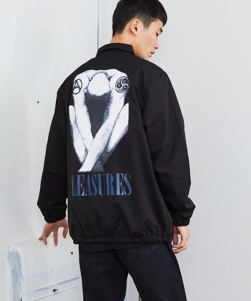 PLEASURES（プレジャー）の「PLEASURES/プレジャーズ BENDED COACH JACKET コーチジャケット ブランドロゴ グラフィック（ブルゾン・メンズ・ブラック・L/XL）」の22枚目の写真
