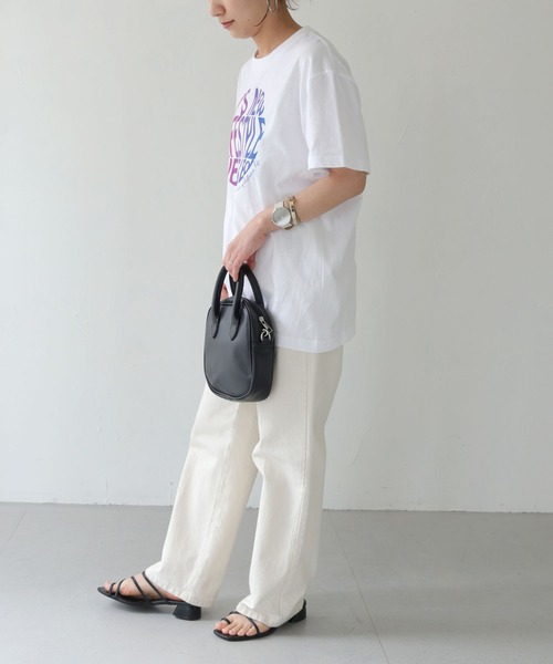 HER CLOSET(ハークローゼット)の「【shemoshelly】WEB限定サークルプリントTシャツ(Tシャツ/カットソー・レディース・ホワイト系その他/オフホワイト/ブラック・S/M/L)」の11枚目の写真