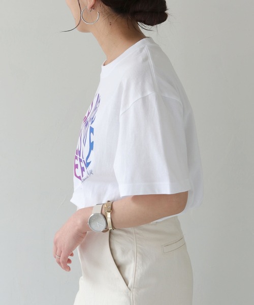 HER CLOSET(ハークローゼット)の「【shemoshelly】WEB限定サークルプリントTシャツ(Tシャツ/カットソー・レディース・ホワイト系その他/オフホワイト/ブラック・S/M/L)」の17枚目の写真