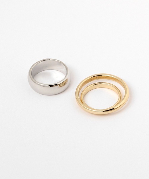 LEPSIM（レプシィム）の「レイヤードMIXリング　196691（リング・レディース・ゴールド系その他3/ゴールド系その他/ゴールド系その他2・ONE SIZE）」の4枚目の写真