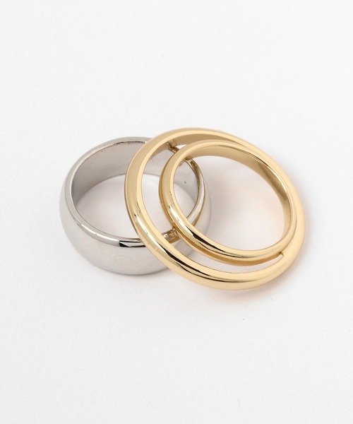 LEPSIM（レプシィム）の「レイヤードMIXリング　196691（リング・レディース・ゴールド系その他3/ゴールド系その他/ゴールド系その他2・ONE SIZE）」の5枚目の写真