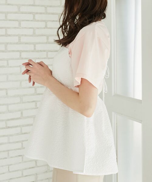 MAJESTIC LEGON(マジェスティックレゴン)の「ジャカードペプラムキャミブラウス(シャツ/ブラウス・レディース・アイボリー/ブラック・MEDIUM)」の13枚目の写真