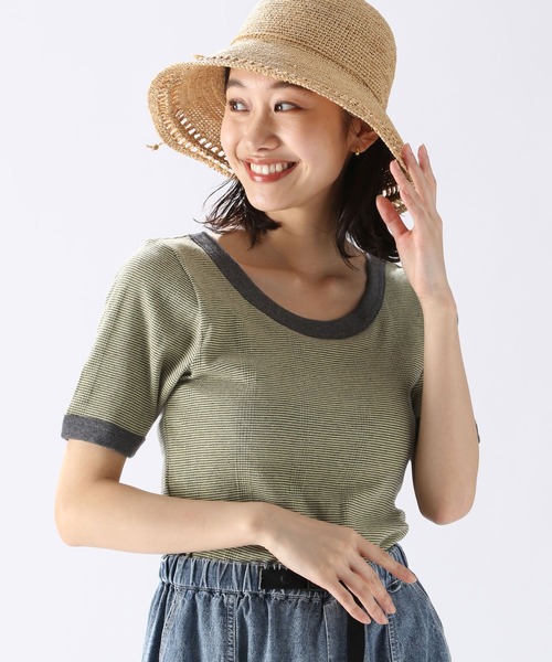 niko and...（ニコアンド）の「【Robert P. Miller(ロバート・ピー・ミラー)】カップクロッププルオーバー（Tシャツ/カットソー・レディース・ブルー/イエロー/ブラウン・MEDIUM/LARGE）」の3枚目の写真