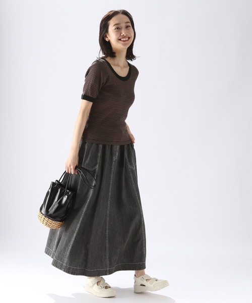 niko and...（ニコアンド）の「【Robert P. Miller(ロバート・ピー・ミラー)】カップクロッププルオーバー（Tシャツ/カットソー・レディース・ブルー/イエロー/ブラウン・MEDIUM/LARGE）」の10枚目の写真