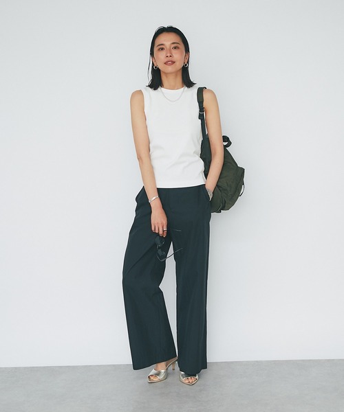 RIVE DROITE（リヴドロワ）の「シンチバック付ワイドパンツ（その他パンツ・レディース・ブラック/ベージュ・38/36）」の3枚目の写真