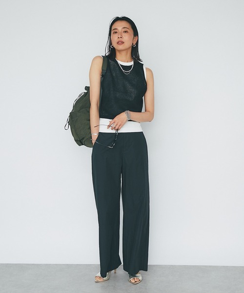 RIVE DROITE（リヴドロワ）の「シンチバック付ワイドパンツ（その他パンツ・レディース・ブラック/ベージュ・38/36）」の21枚目の写真