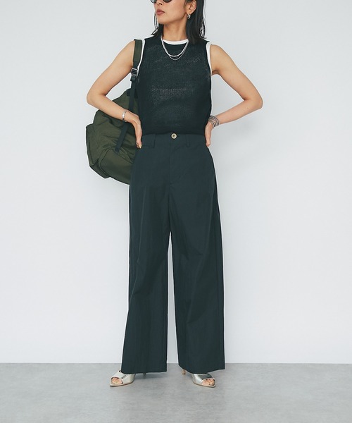 RIVE DROITE（リヴドロワ）の「シンチバック付ワイドパンツ（その他パンツ・レディース・ブラック/ベージュ・38/36）」の14枚目の写真