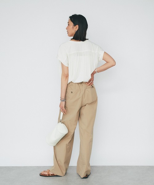 RIVE DROITE（リヴドロワ）の「シンチバック付ワイドパンツ（その他パンツ・レディース・ブラック/ベージュ・38/36）」の19枚目の写真