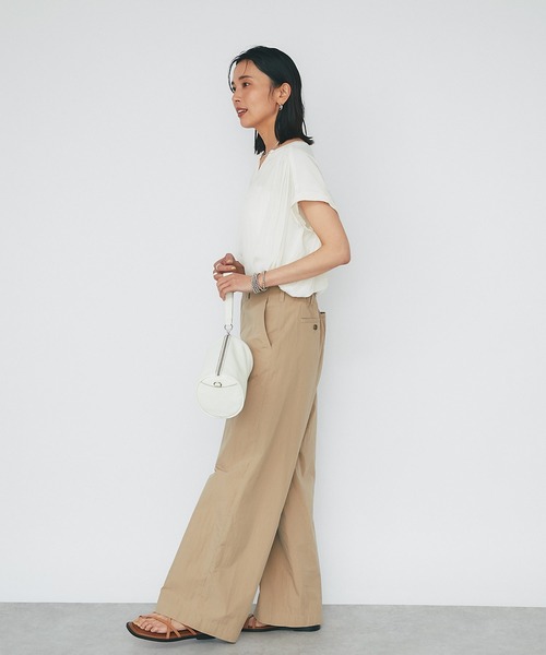 RIVE DROITE（リヴドロワ）の「シンチバック付ワイドパンツ（その他パンツ・レディース・ブラック/ベージュ・38/36）」の18枚目の写真