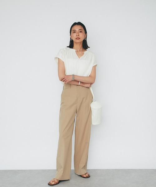 RIVE DROITE（リヴドロワ）の「シンチバック付ワイドパンツ（その他パンツ・レディース・ブラック/ベージュ・38/36）」の22枚目の写真