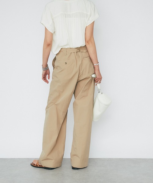 RIVE DROITE（リヴドロワ）の「シンチバック付ワイドパンツ（その他パンツ・レディース・ブラック/ベージュ・38/36）」の12枚目の写真