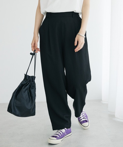 CRAFT STANDARD BOUTIQUE(クラフトスタンダードブティック)の「テーパードパンツ(その他パンツ・レディース・ブラック/ベージュ/カーキ・M/L)」の2枚目の写真