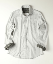 コットン起毛ホリゾンタルカラーシャツ