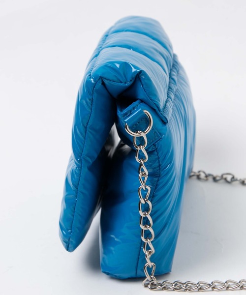 WEGO（ウィゴー）の「WEGO/パデッドミニチェーンショルダー（ショルダーバッグ・レディース・ブラック/シルバー/ブルー・FREE）」の12枚目の写真