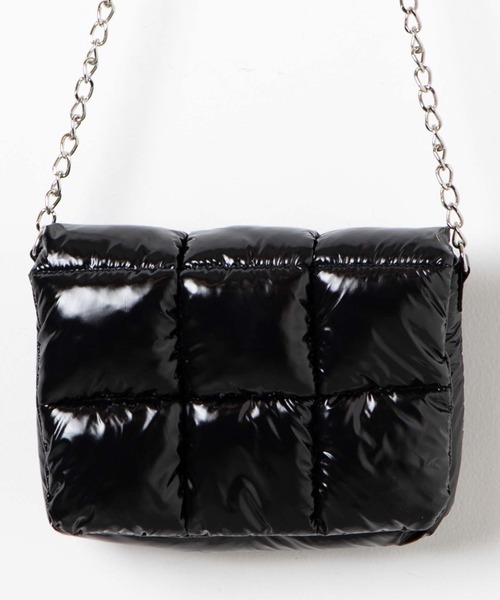 WEGO（ウィゴー）の「WEGO/パデッドミニチェーンショルダー（ショルダーバッグ・レディース・ブラック/シルバー/ブルー・FREE）」の18枚目の写真