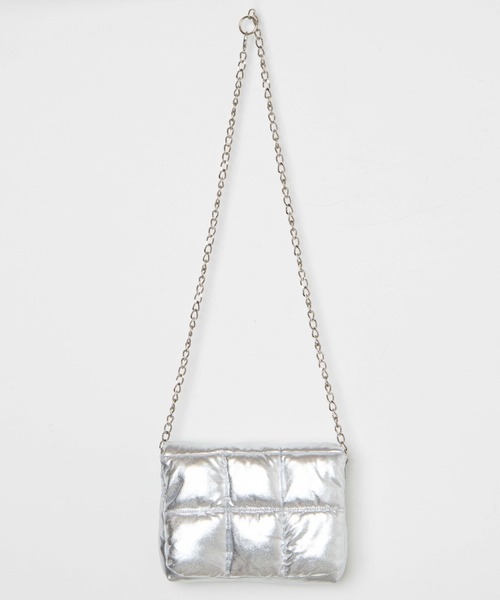 WEGO（ウィゴー）の「WEGO/パデッドミニチェーンショルダー（ショルダーバッグ・レディース・ブラック/シルバー/ブルー・FREE）」の19枚目の写真