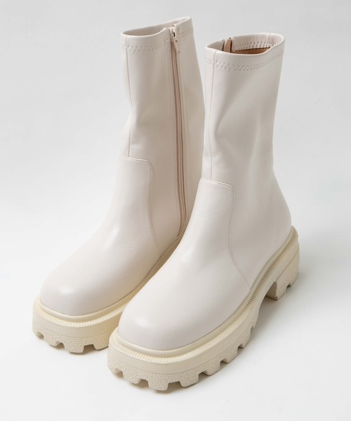 WEGO/【XLサイズ展開あり】ストレッチショートブーツ