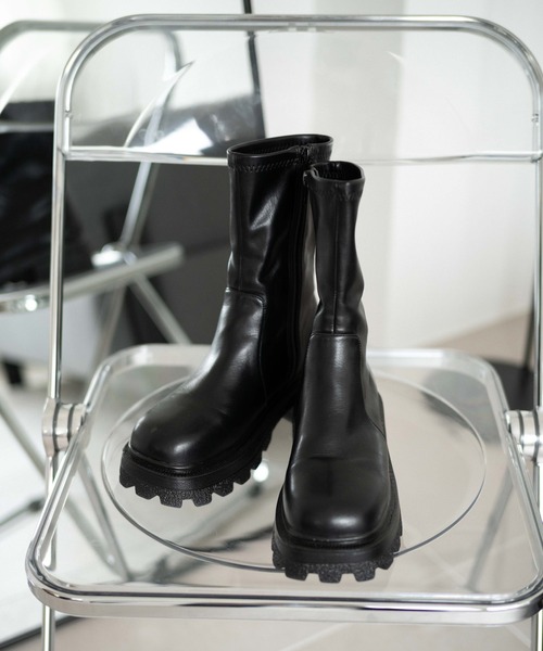 WEGO/【XLサイズ展開あり】ストレッチショートブーツ