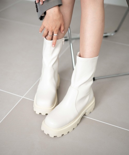 WEGO/【XLサイズ展開あり】ストレッチショートブーツ