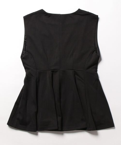 KOBE LETTUCE（コウベレタス）の「[ 低身長向けサイズ ]  ゴールドボタンペプラムジレベスト（ベスト・レディース・ネイビー/ブラック/アイボリー・PM）」の16枚目の写真