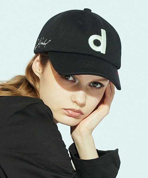 DOUBLE STANDARD CLOTHING（ダブルスタンダードクロージング）の「ジャージーベースボールキャップ（キャップ・レディース・ブラック/オフホワイト・FREE）」の2枚目の写真