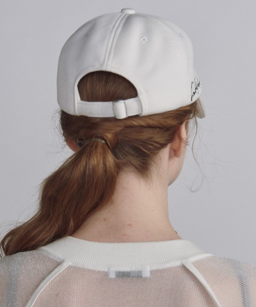 DOUBLE STANDARD CLOTHING（ダブルスタンダードクロージング）の「ジャージーベースボールキャップ（キャップ・レディース・ブラック/オフホワイト・FREE）」の5枚目の写真