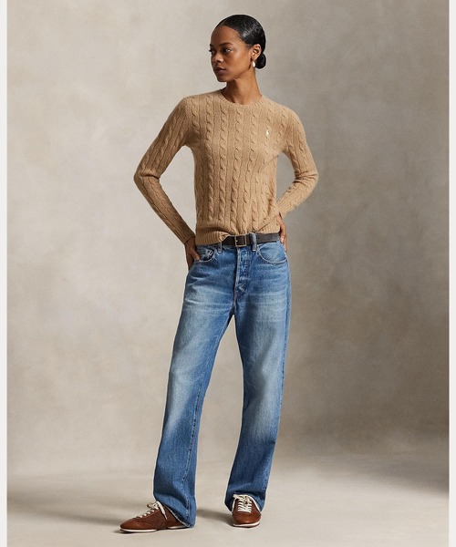 ケーブルニット ウールカシミヤ セーター（ニット/セーター）｜POLO