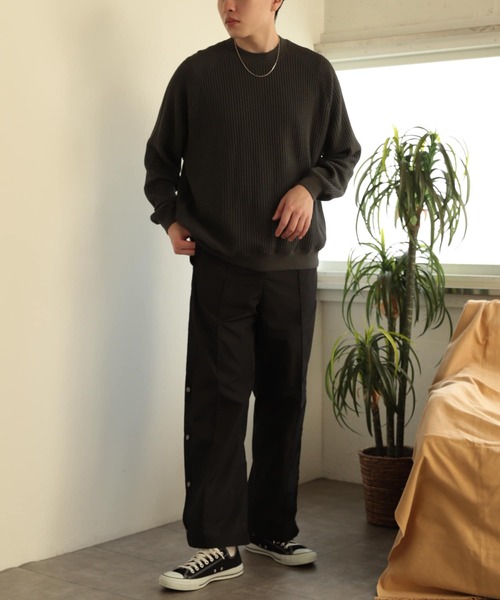 SENSE OF PLACE by URBAN RESEARCH（センスオブプレイスバイアーバンリサーチ）の「『セットアップ対応』サイドライントラックパンツ（その他パンツ・メンズ・ミント/ブラック・MEDIUM/LARGE）」の8枚目の写真