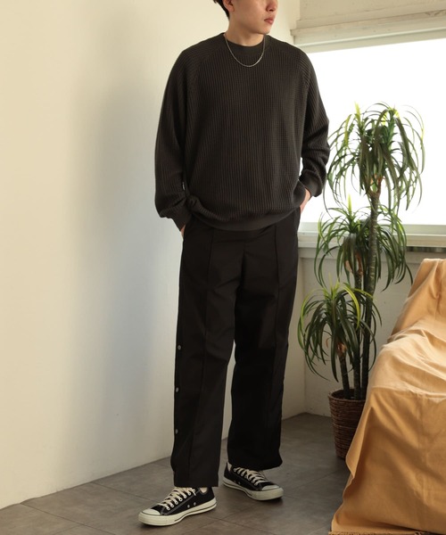 SENSE OF PLACE by URBAN RESEARCH（センスオブプレイスバイアーバンリサーチ）の「『セットアップ対応』サイドライントラックパンツ（その他パンツ・メンズ・ミント/ブラック・MEDIUM/LARGE）」の9枚目の写真